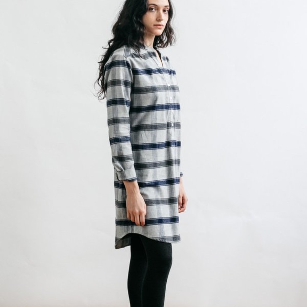 Bridge & Burn Ivy Light Grey Flannel Dress